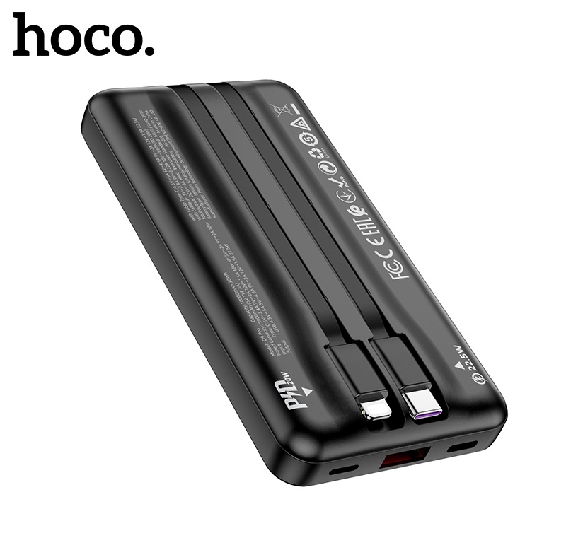 Внешний аккумулятор Power Bank 10000 mAh HOCO Q9 Pro Shell 22.5W+ PD20W, черный