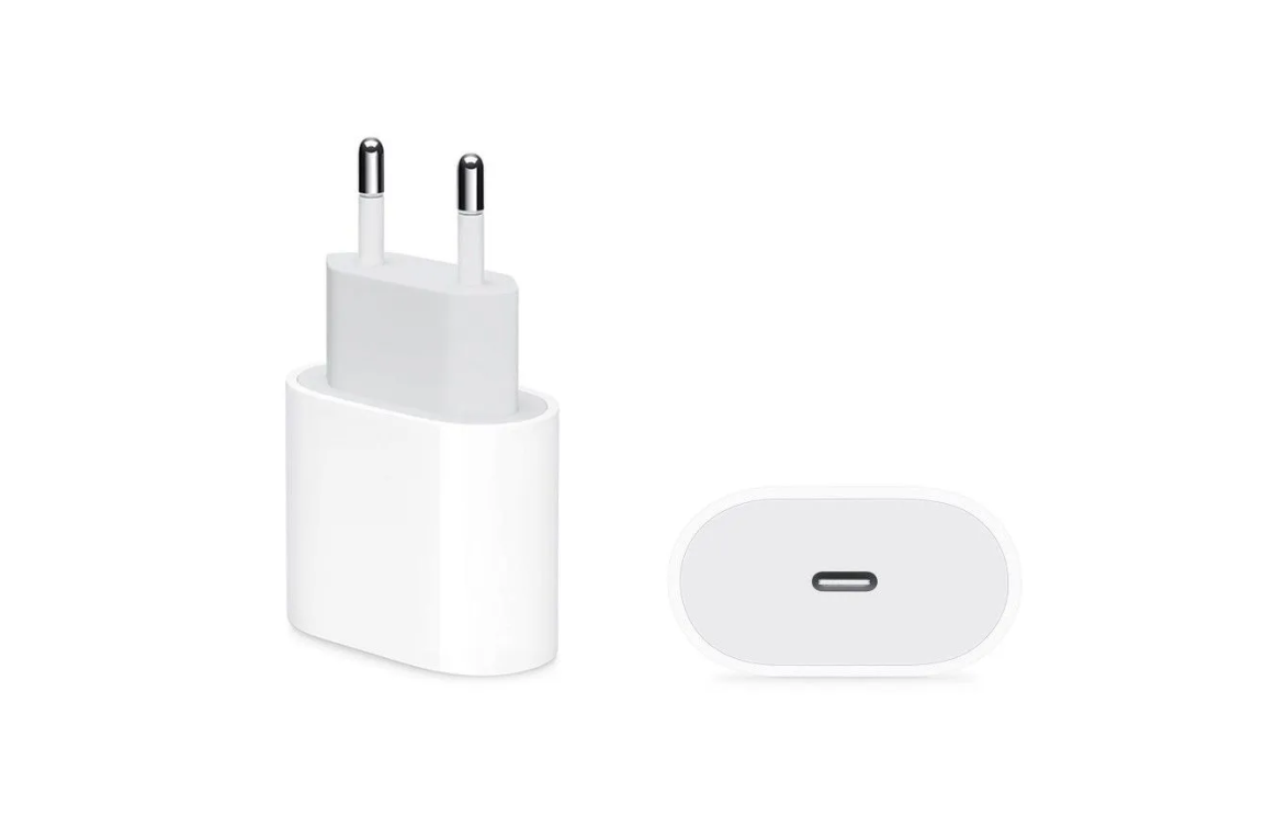 Сетевой адаптер USB-C 20W (MHJ83ZM/A) Model A2347 Original лого, белый (упаковка)