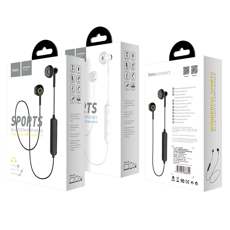 Беспроводные наушники HOCO ES21 Bluetooth Wonderful sport earphones, белые