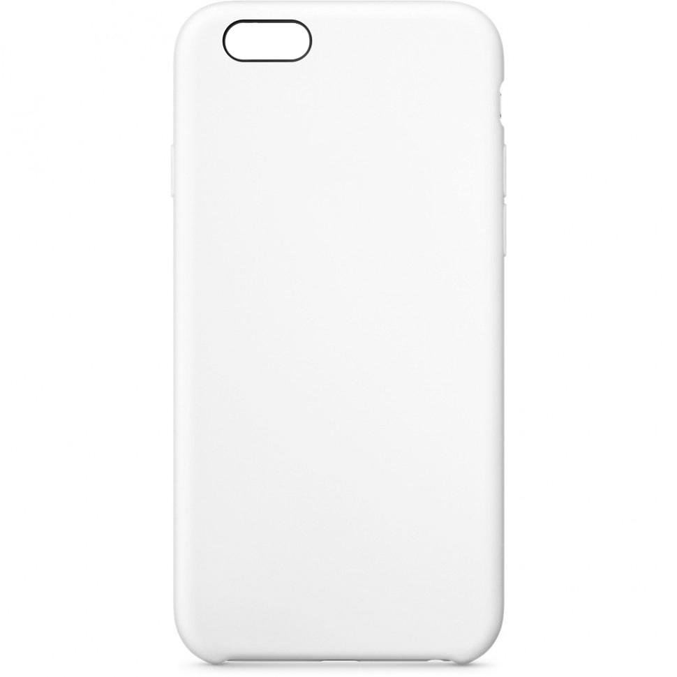 Чехол силиконовый гладкий Soft Touch iPhone 6/ 6S, белый (без логотипа)