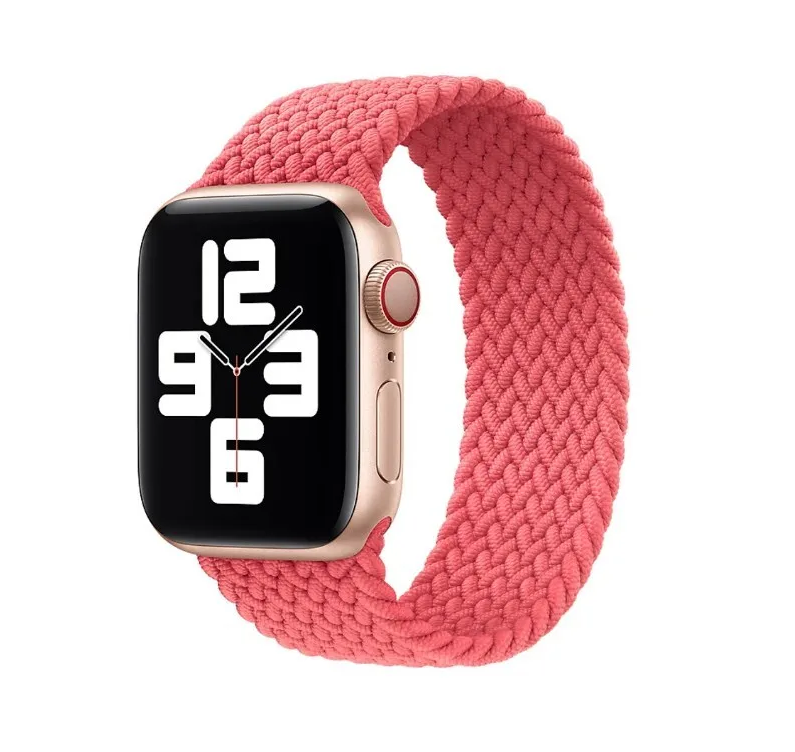 Ремешок тканевый для Apple Watch 42 мм/ 44 мм "Монобраслет" (155мм), розовый