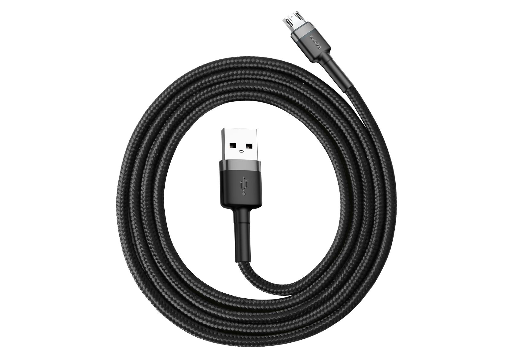 USB кабель micro USB BASEUS Cafule (2.4А) 1 м, черно-серый