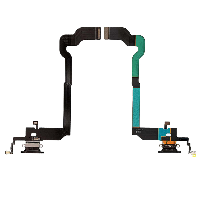 Шлейф iPhone X с разъемом зарядки, черный (Org)