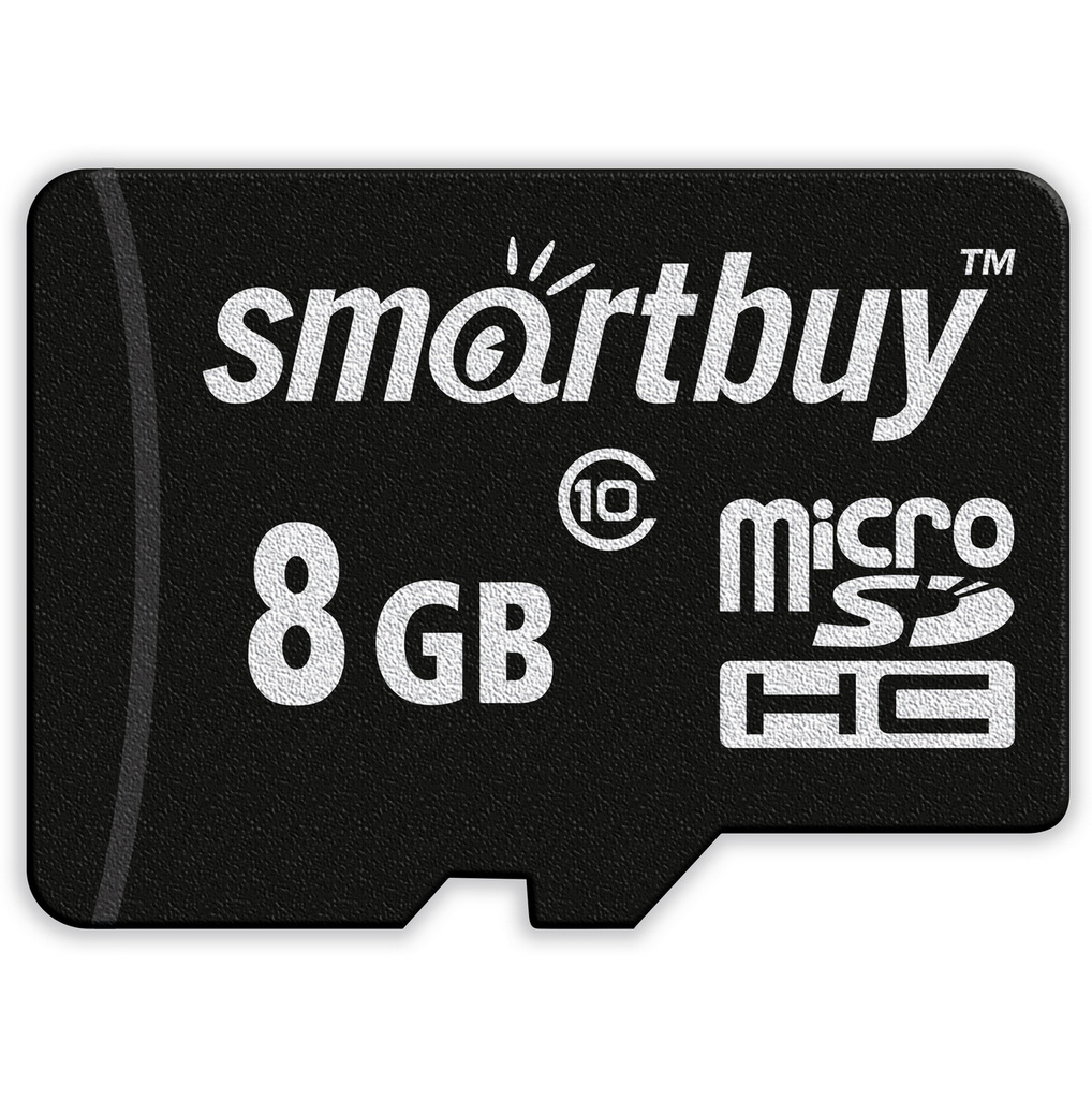 Карта памяти MicroSD Smartbuy 8 GB класс 10, без SD адаптера