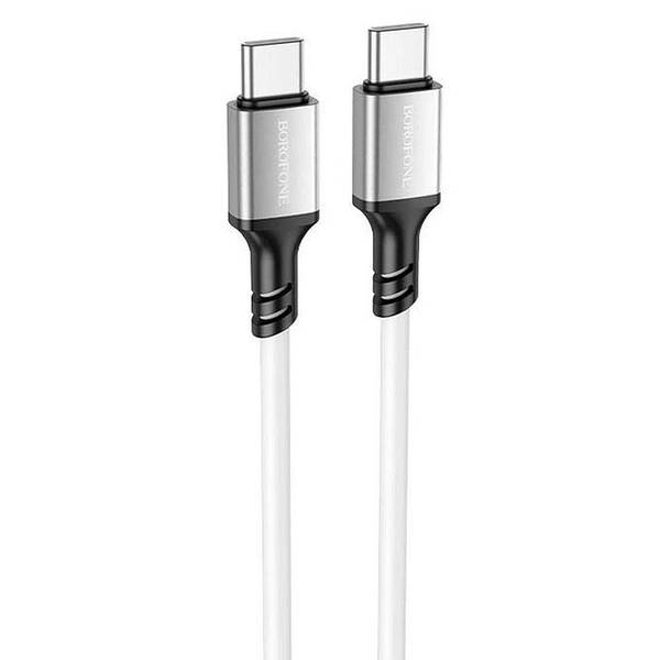 USB-C кабель BOROFONE BX83 Famuos Silicone Type-С to Type-С PD60W (100см), черный