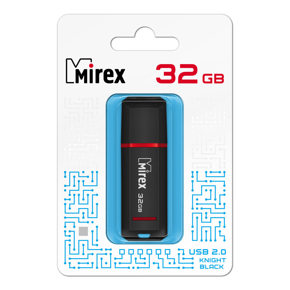 USB флеш-накопитель Mirex 32 GB USB 2.0 KNIGHT, черный