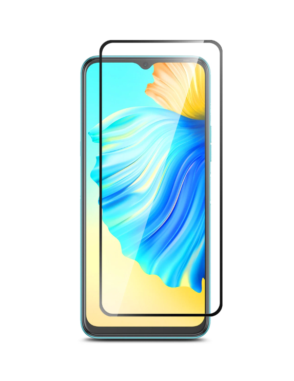 Защитное стекло TECNO  Pova 4 Pro, черное (тех упаковка)