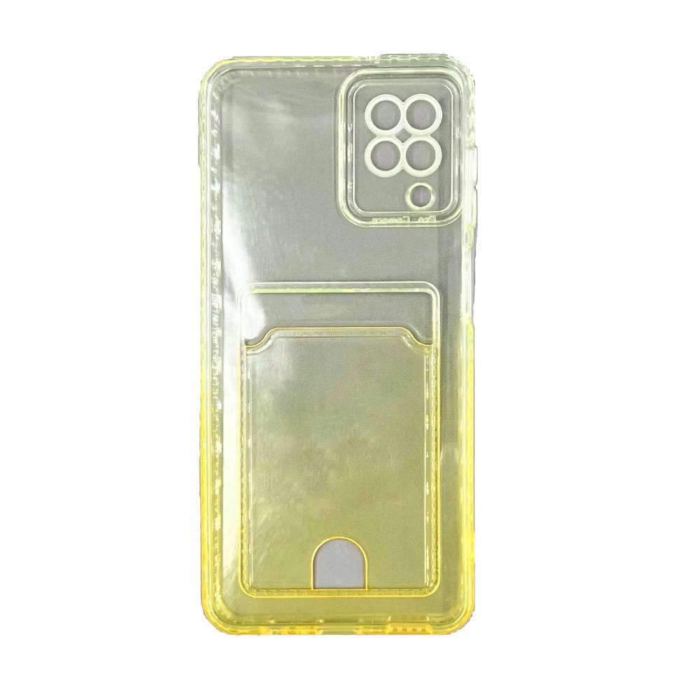 Чехол силиконовый с визитницей Samsung A12 SM-A125, желтый (01)