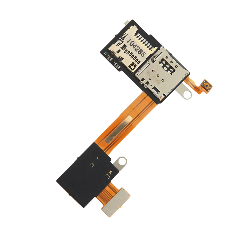 Шлейф Sony Xperia M2 (D2303) с коннектором Sim и карты памяти