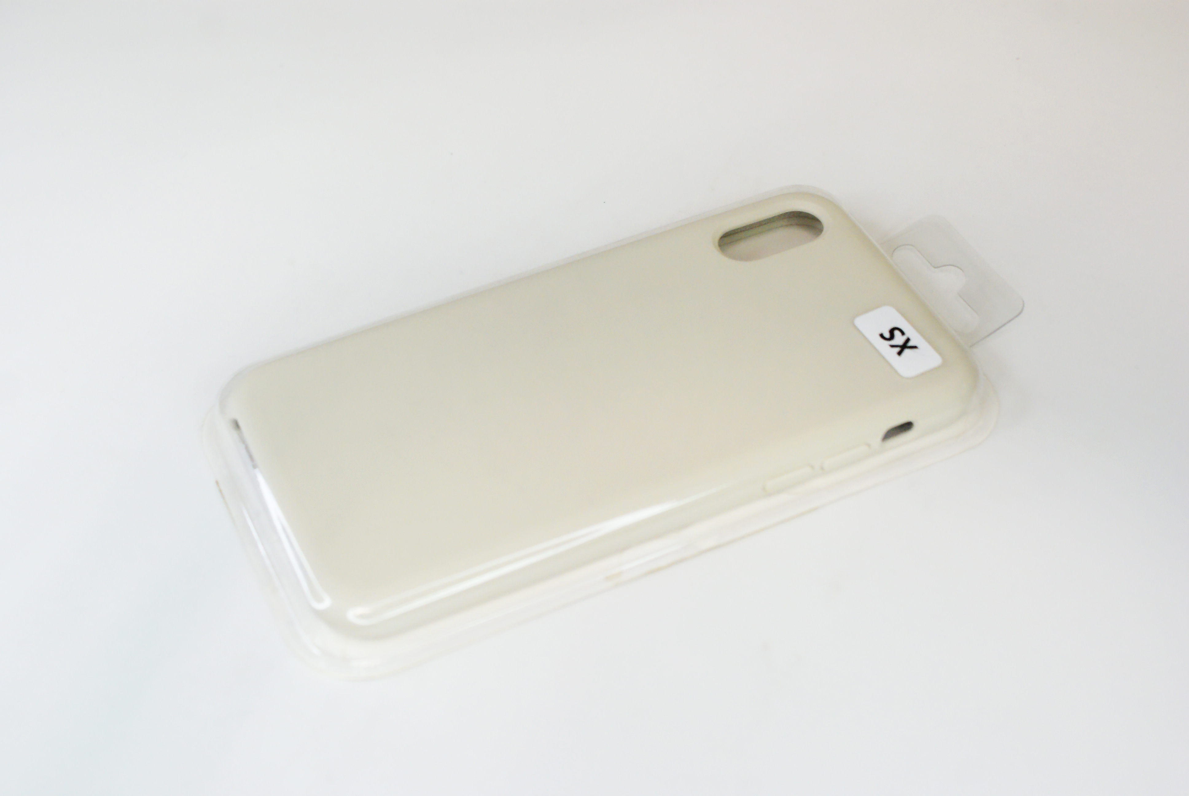 Чехол силиконовый гладкий Soft Touch iPhone X/ XS, бежевый (без логотипа)