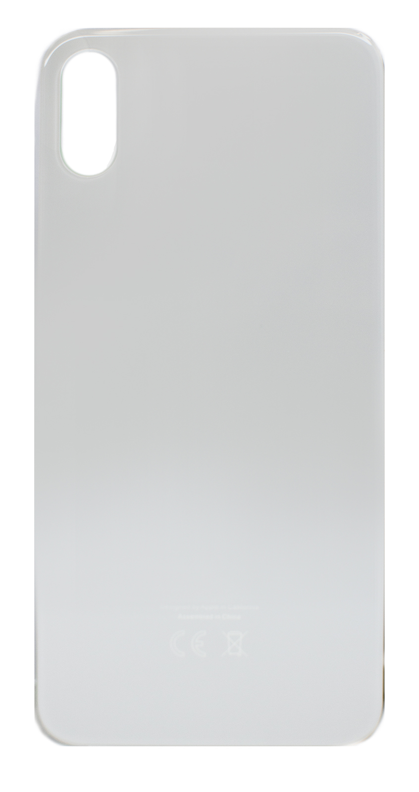 Задняя крышка iPhone XS стеклянная, легкая установка, белый (CE)