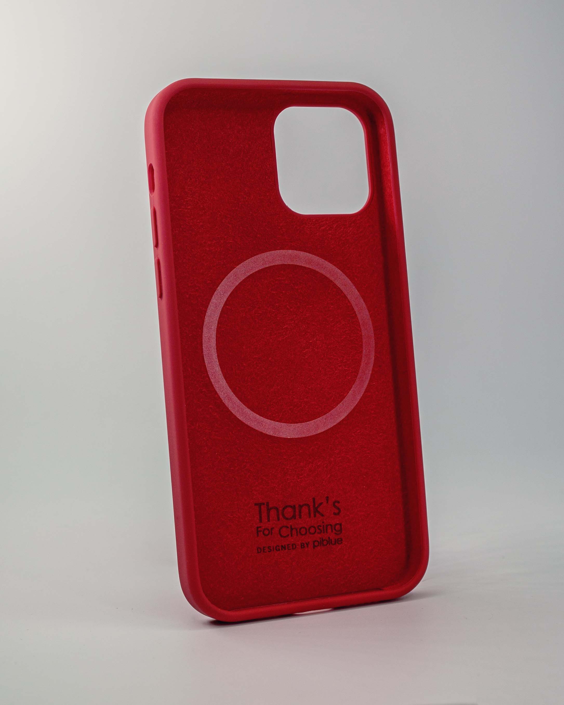 Чехол Piblue iPhone 12/ 12 Pro Silicone MagSafe, красный