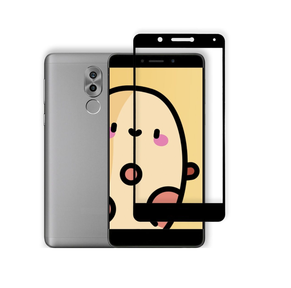 Защитное стекло Huawei Honor 6X/ Mate 9 Lite/ GR5 2017, черное (тех упаковка)