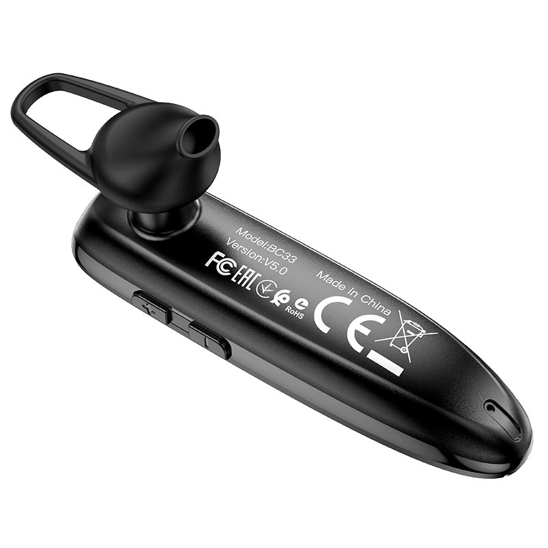 Bluetooth гарнитура BOROFONE BC33 Basic Business BT, черная