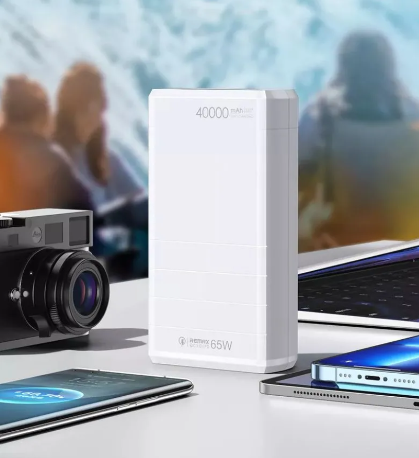 Внешний аккумулятор Power Bank 40000 mAh Remax RPP-310 65W PD+QC, белый