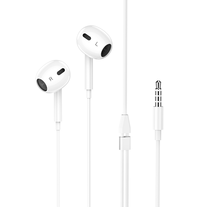 Наушники HOCO M1 Max Crystal Earphone 3,5мм, белые
