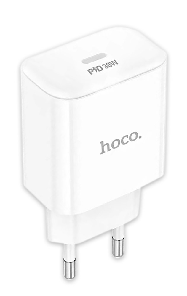 Сетевой адаптер HOCO C76A Pro Majestic single port PD30W charger, белый