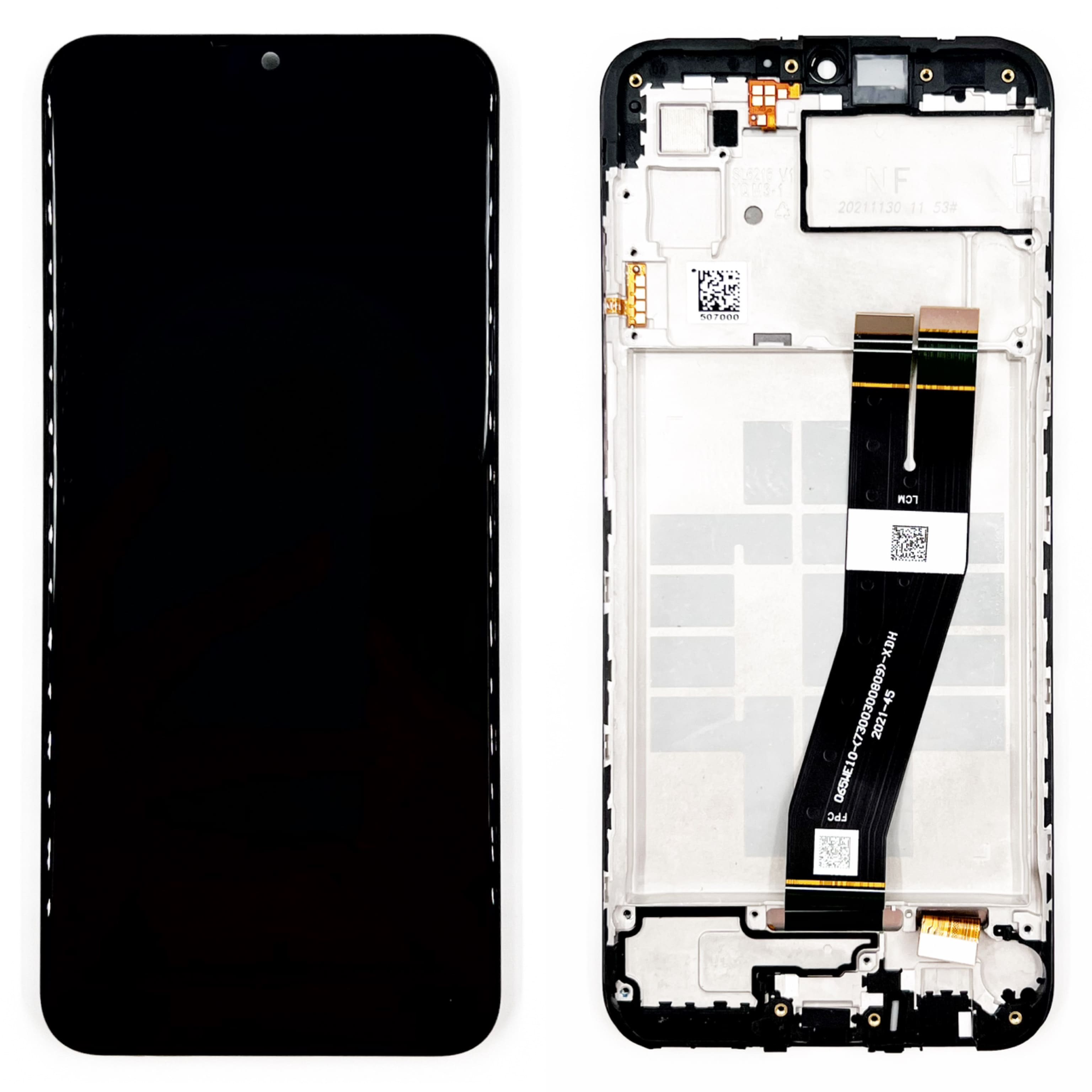 Дисплей Samsung A035F GALAXY A03 в сборе с тачскрином и рамкой, Черный (OR100%)