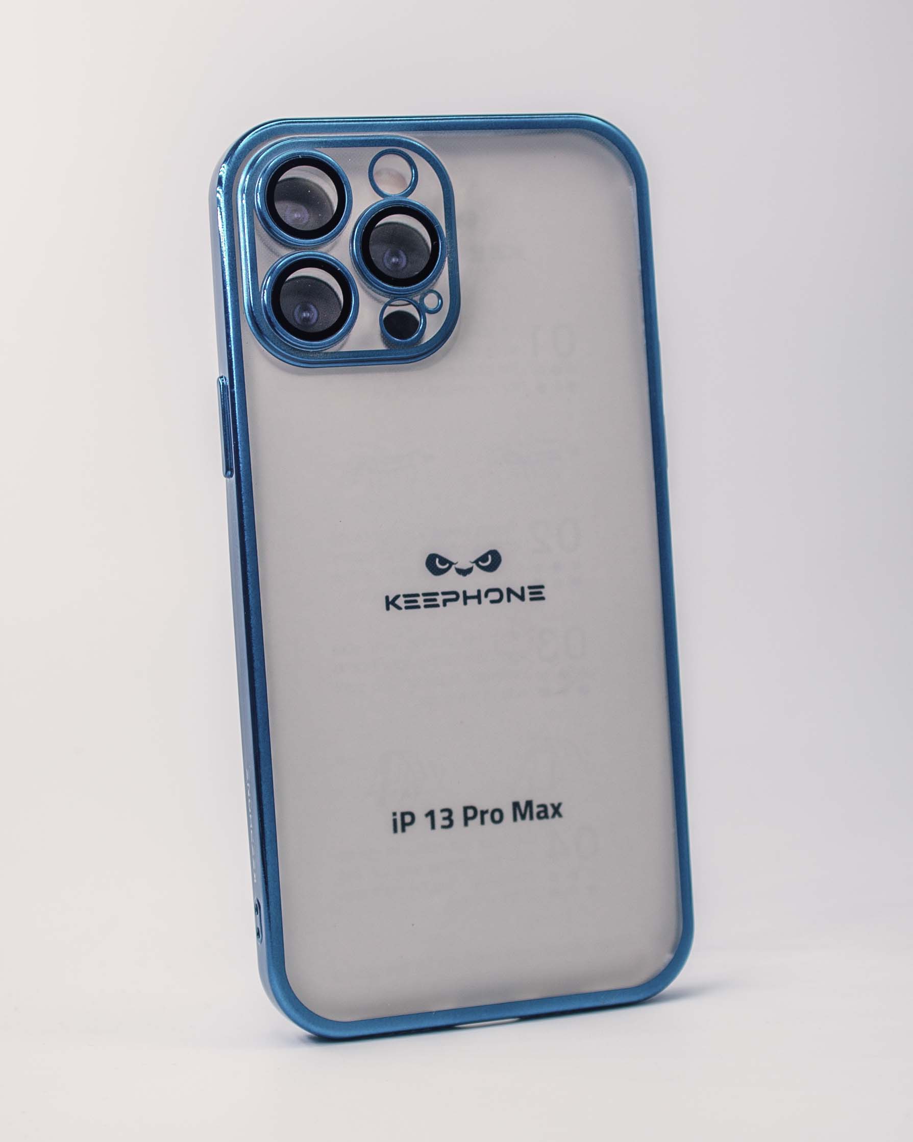 Чехол KeepHone iPhone 13 Pro Max с защитной линзой, синий