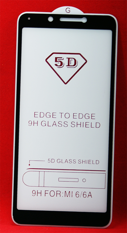 Защитное стекло Xiaomi Redmi 6/ 6A/ 7A/ 7A Pro, черное (тех упаковка)