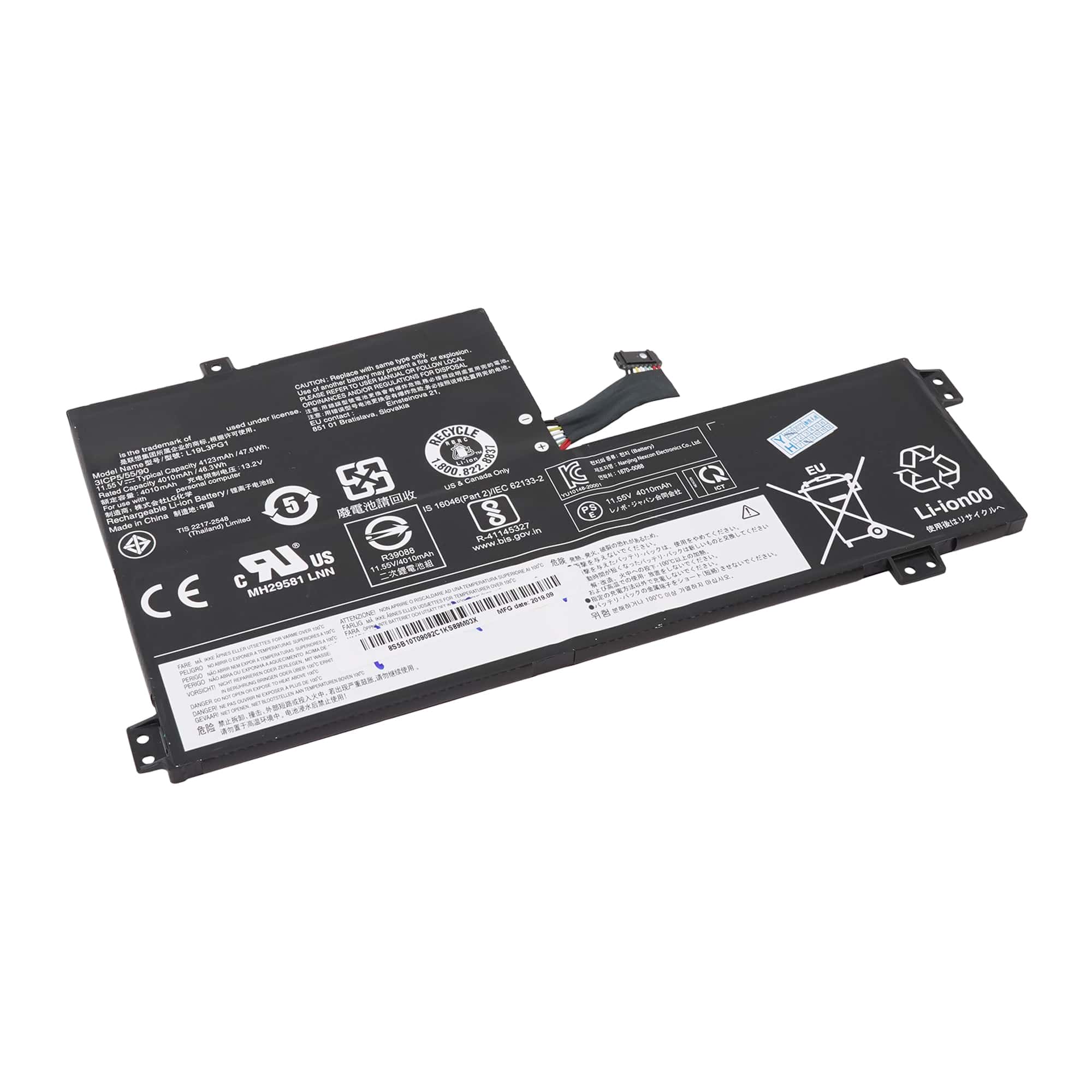 АКБ для ноутбука Lenovo L19L3PG1 (5B10X65684) 11.55V 4123mAh (Org)