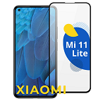 Защитное стекло Xiaomi 11 Lite/ 12 Lite 11-20D, черное (упаковка)