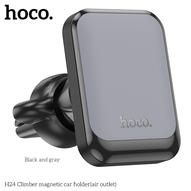 Держатель автомобильный HOCO H24 Climber magnetic car holder (air outlet) черно-серый