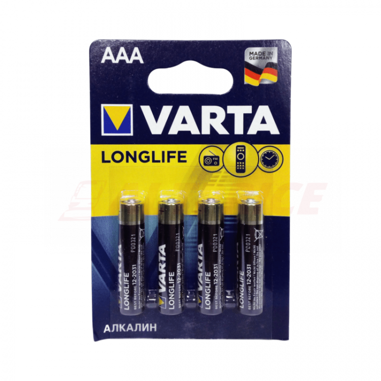 Батарейка Varta LR03/4BL AAA/мизинчиковая (1,5V, алкалиновая) упаковка 4 шт