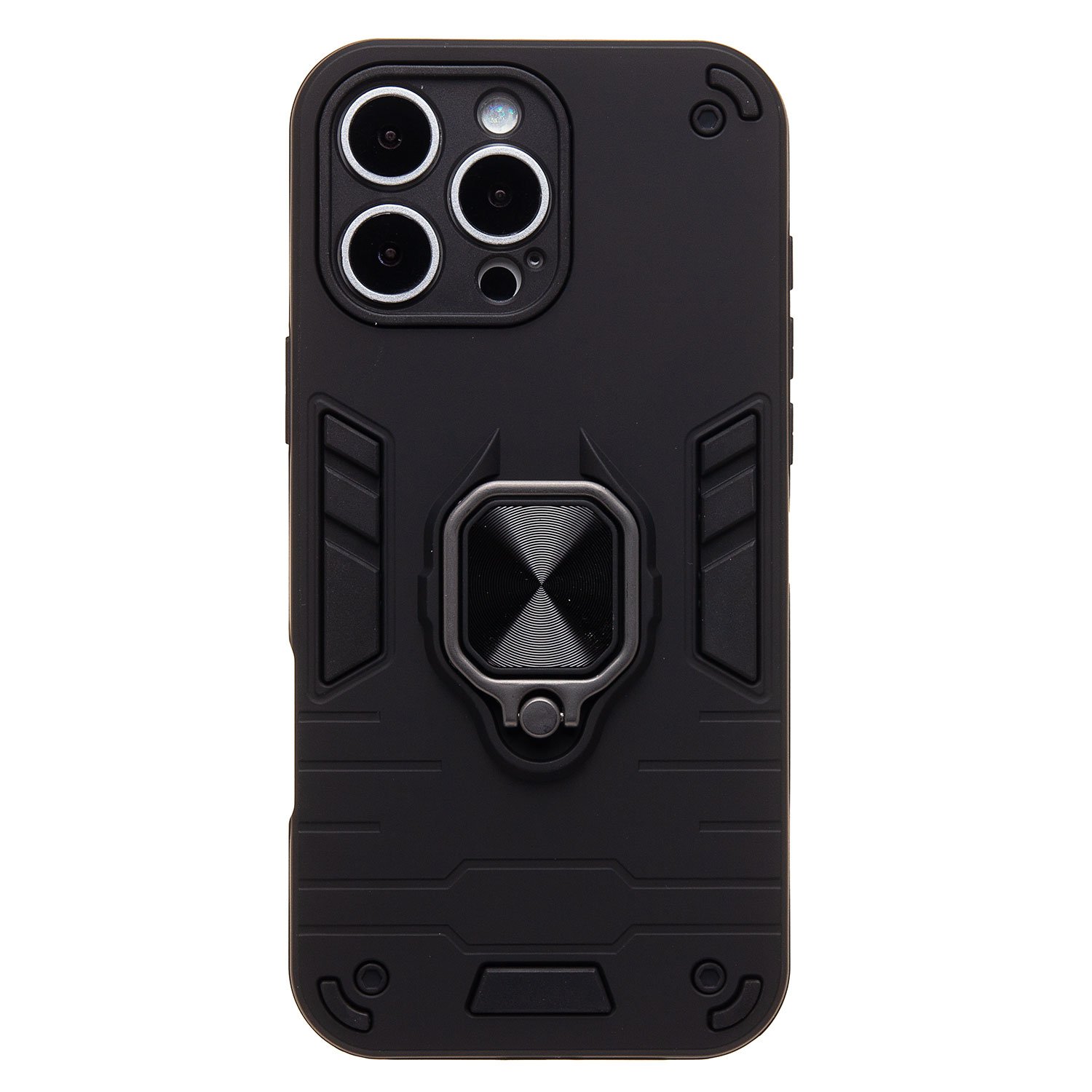 Чехол силиконовый противоударный для iPhone 16 Pro Max, черный