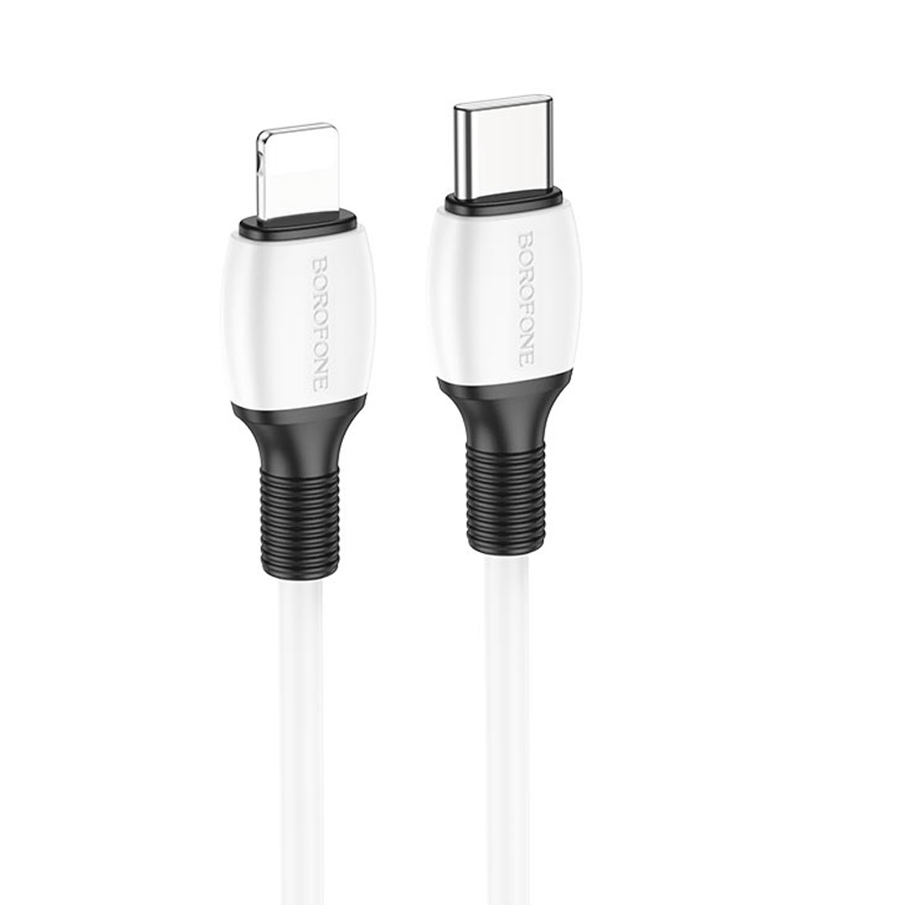 USB-C кабель BOROFONE BX84 Rise PD20W Type-C to Lightning (100см. 3A), белый