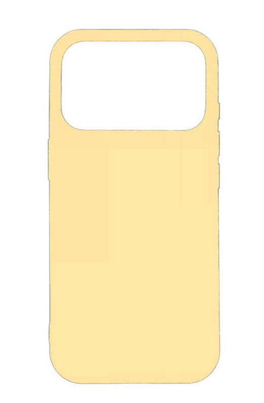 Чехол силиконовый гладкий Soft Touch iPhone 17 Pro, жёлтый (закрытый низ)