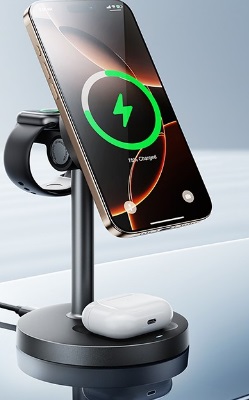 Беспроводная зарядная станция 3 в 1 20,5W Remax CW 01, Быстрая зарядка