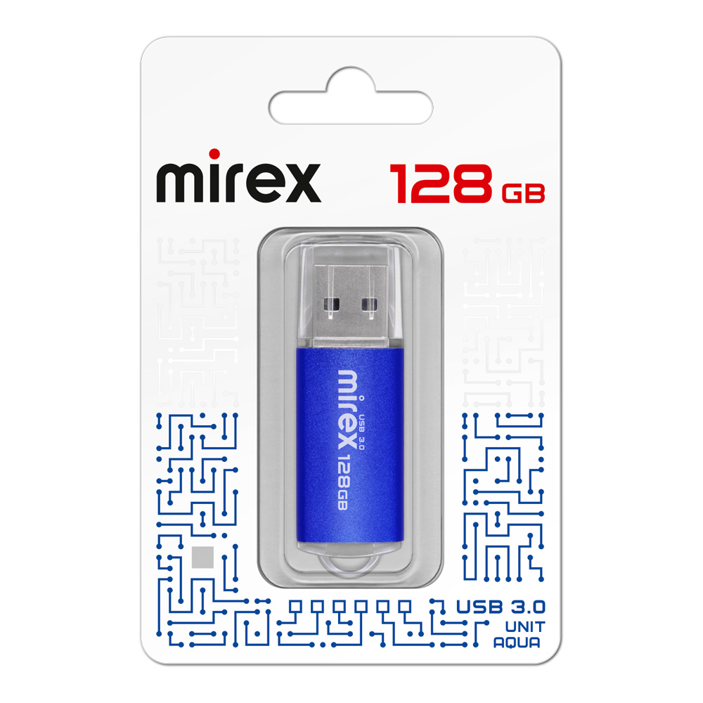 USB флеш-накопитель Mirex 128 GB USB 3.0 UNIT, синий