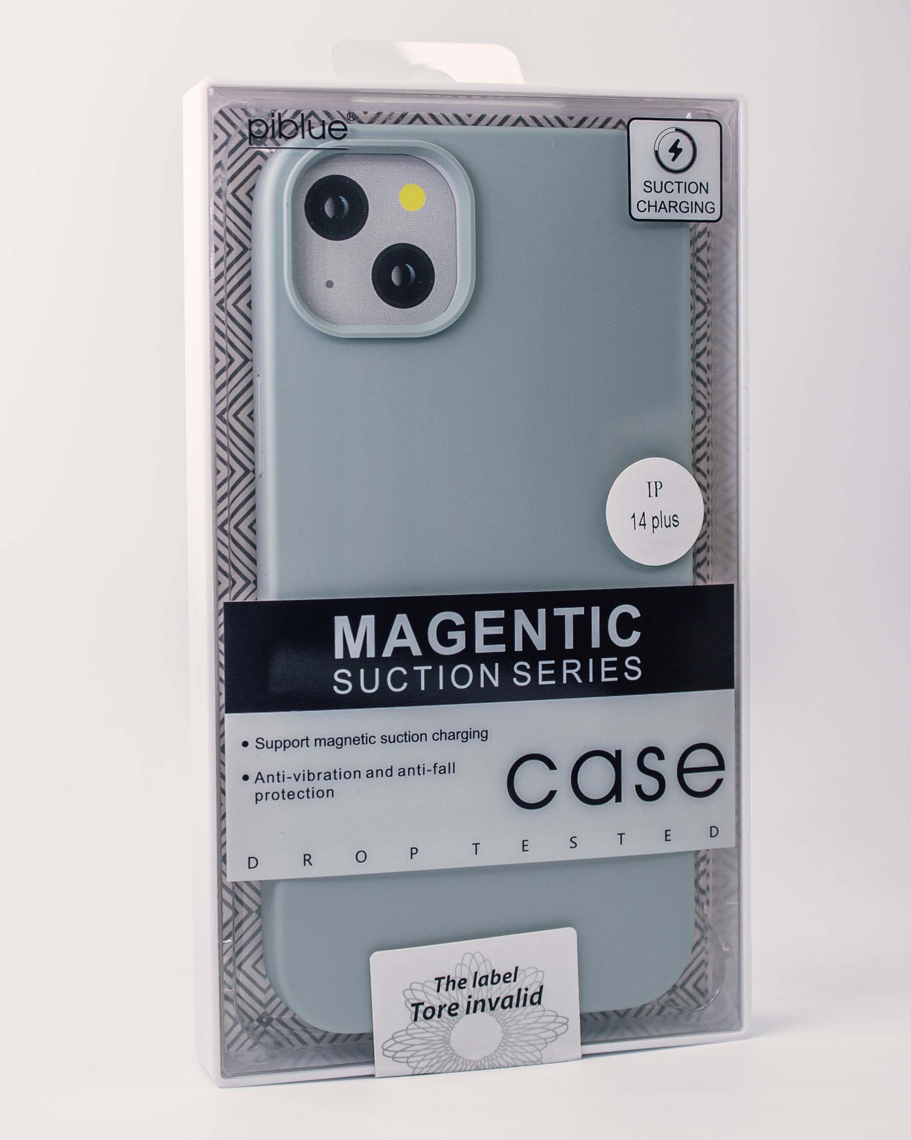 Чехол Piblue iPhone 14 Plus Silicone MagSafe, голубой