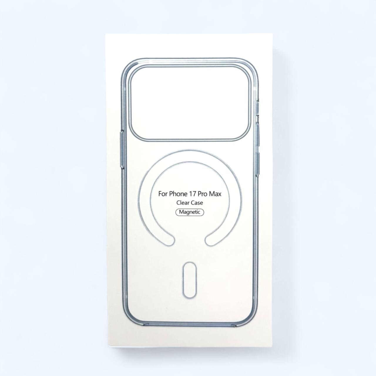 Чехол силиконовый Clear Case MagSafe iPhone 17 Pro Max, прозрачный