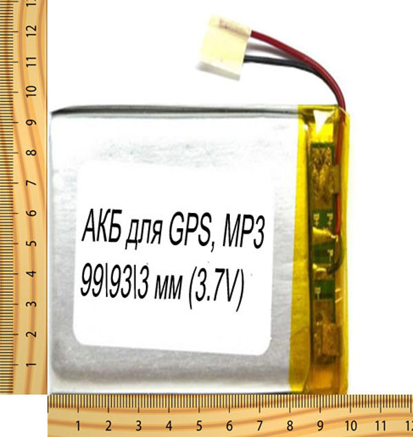 АКБ универсальная на проводах 99/ 93/ 3 мм (3.7V, 4000mAh)