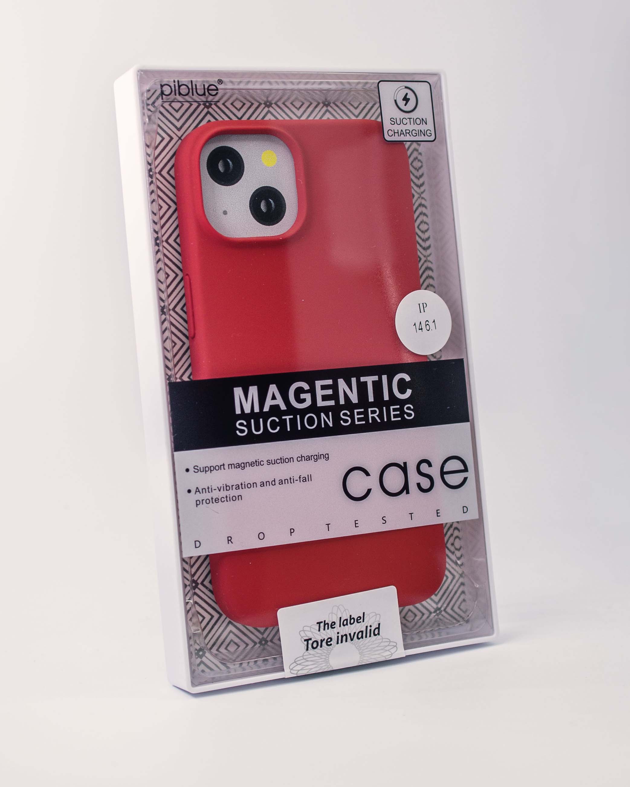 Чехол Piblue iPhone 14 Silicone MagSafe, красный