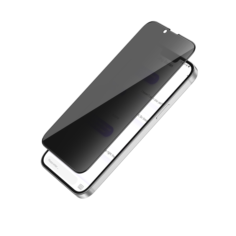 Защитное стекло iPhone 13 Pro Max/ 14 Plus HOCO A25 Антишпион, черное