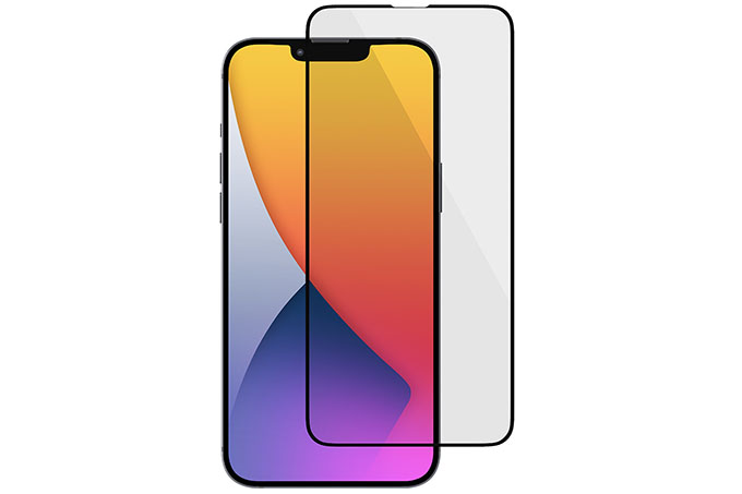 Защитное стекло iPhone 12 Pro Max Ceramic Glossy Film 9D, черное