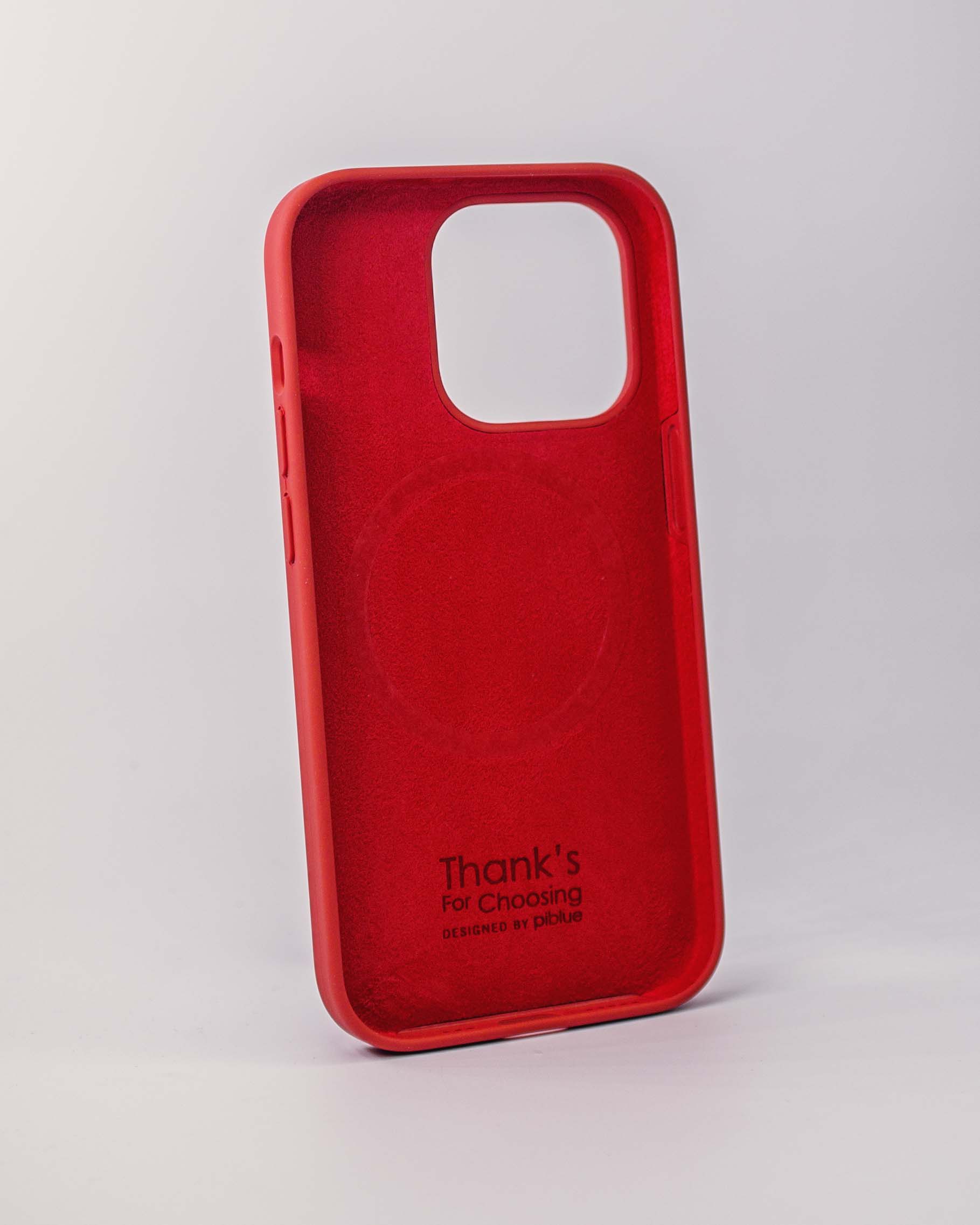 Чехол Piblue iPhone 14 Pro Silicone MagSafe, красный