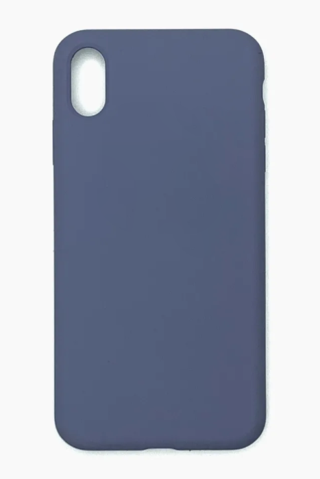 Чехол силиконовый гладкий Soft Touch iPhone X/ XS, серо-синий №38