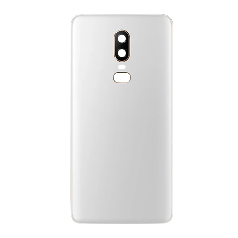 Задняя крышка в сборе со стеклом камеры OnePlus 6 (Белый) Premium (Org)