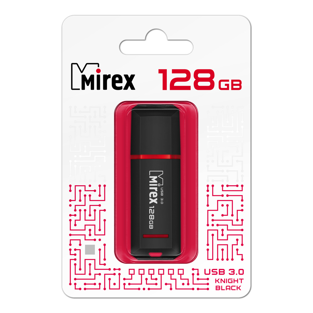 USB флеш-накопитель Mirex 128 GB USB 3.0 KNIGHT, черный