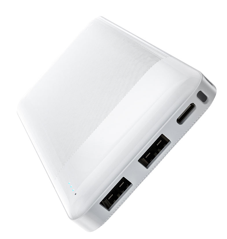 Внешний аккумулятор Power Bank 10000 mAh HOCO J72 Easy travel, белый