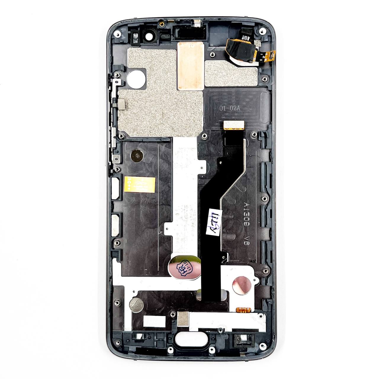 Дисплей ZTE Blade V8 Pro в сборе с тачскрином и передней панелью, Черный