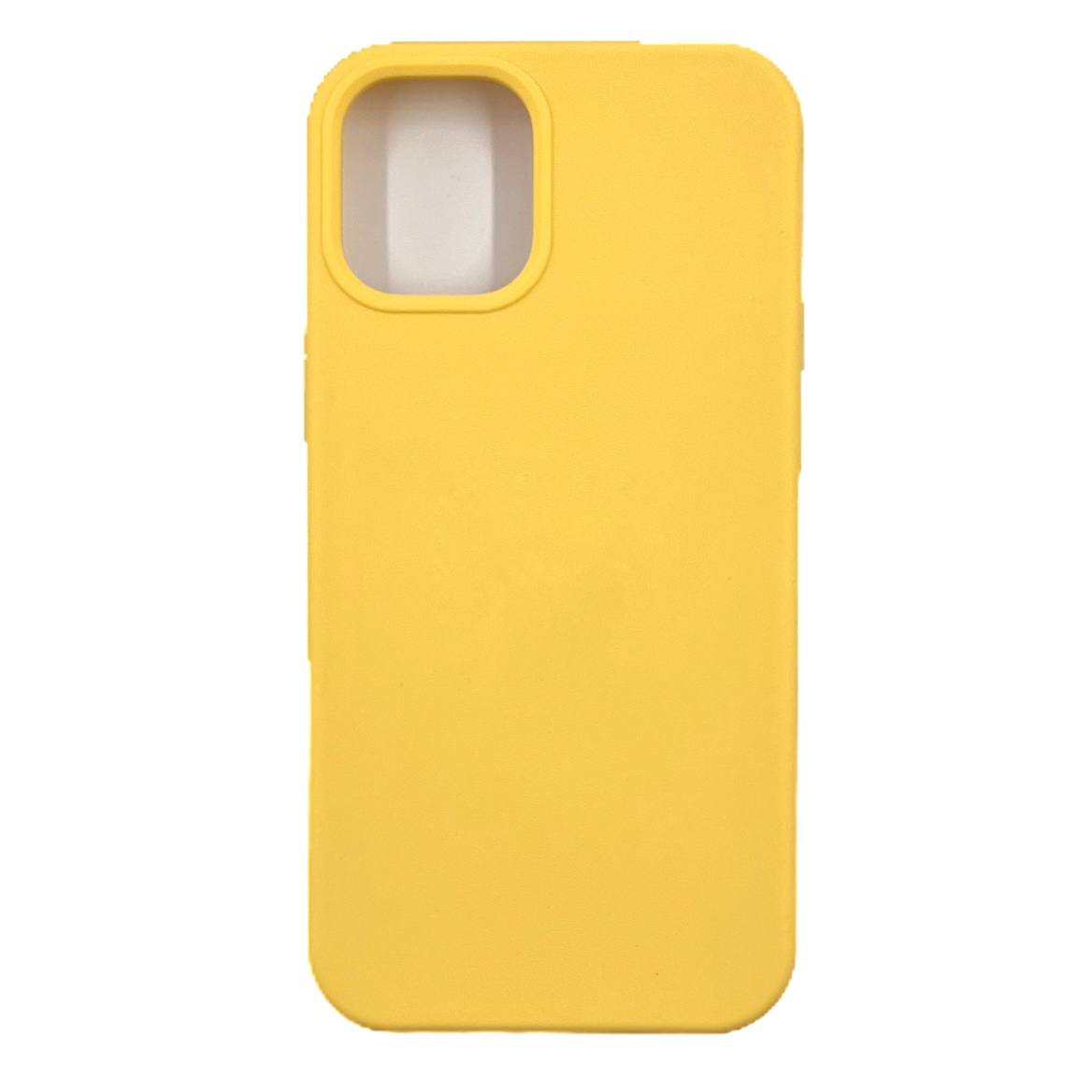 Чехол силиконовый гладкий Soft Touch iPhone 12 mini, желтый №40 (закрытый низ)