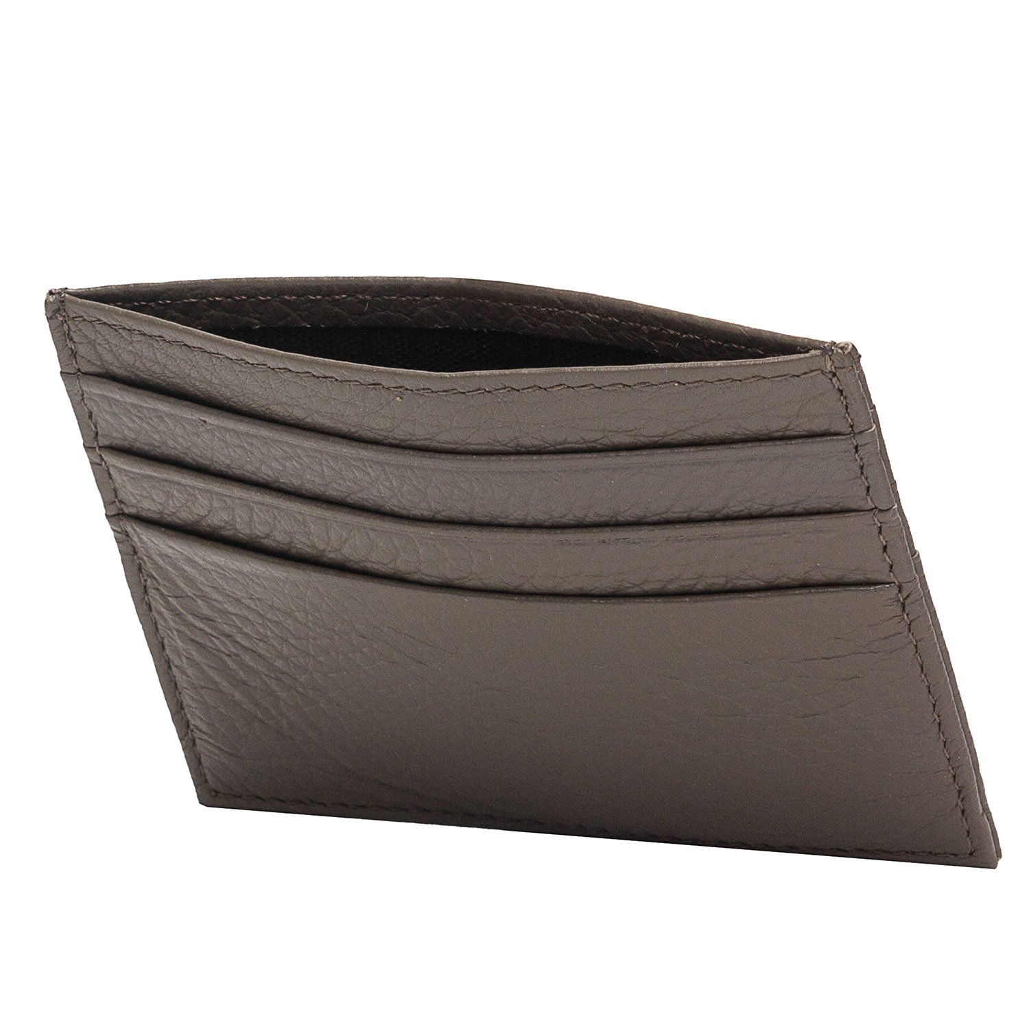 Картхолдер - футляр для карт (нат, кожа), серый J036