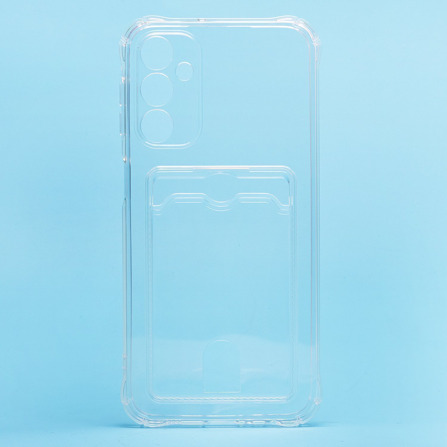 Чехол силиконовый с визитницей Samsung A24 4G SM-A245 прозрачный