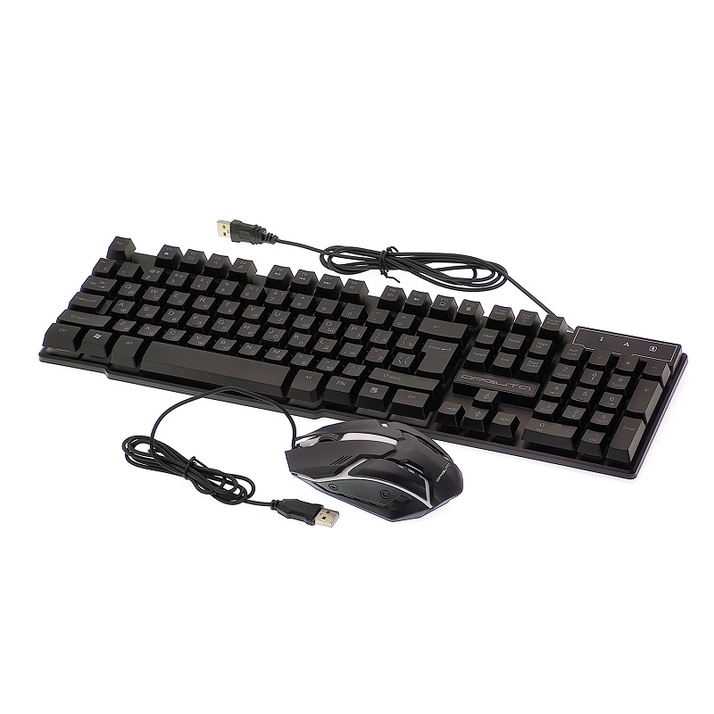 Комплект клавиатура проводная и мышь проводная OT-PCM74 RGB