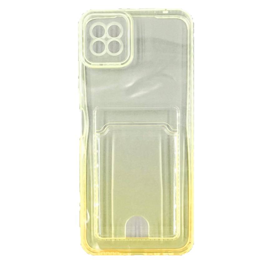 Чехол силиконовый с визитницей Samsung A22S 5G SM-A226, желтый (01)